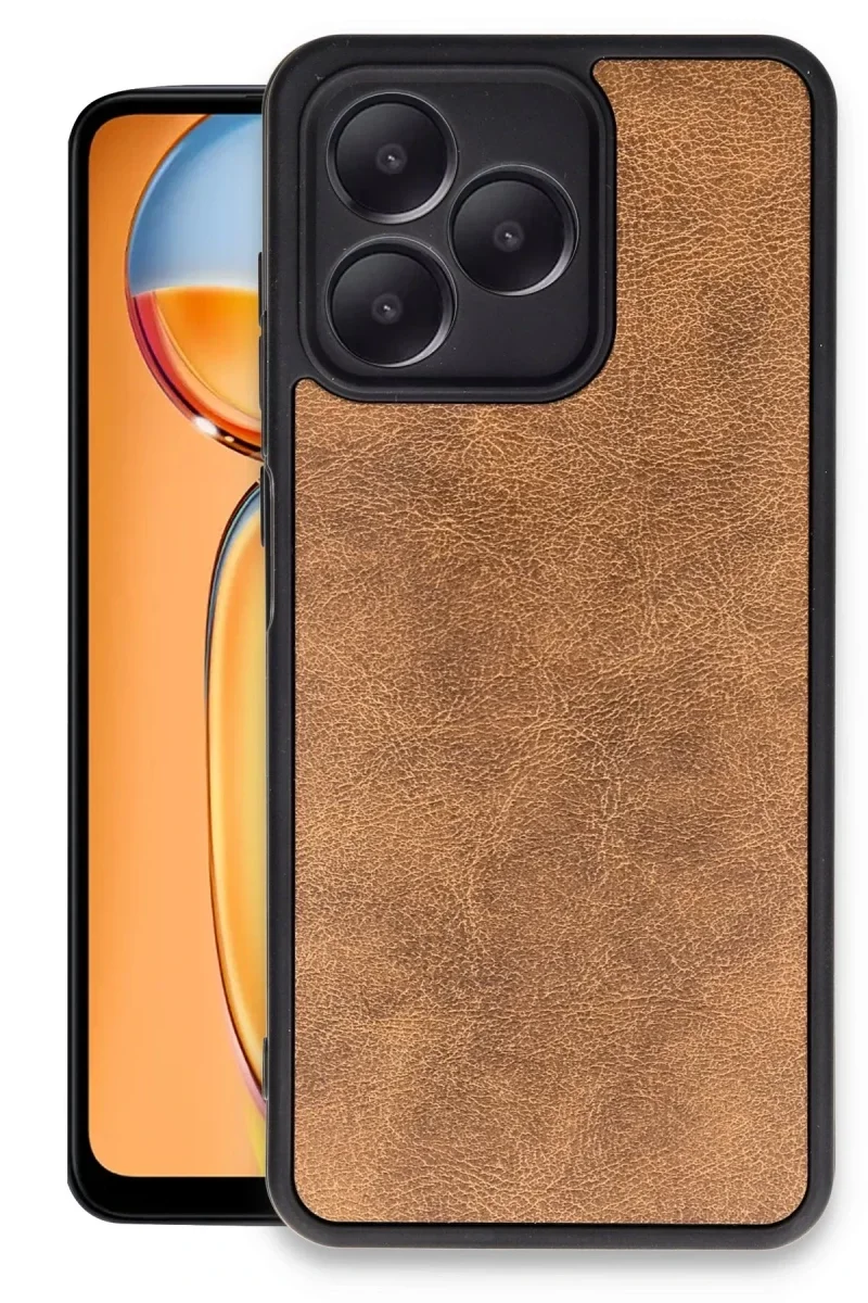 Realme Note 50 4G Kılıf Aras Deri Kapak - Taba Realme Note 50 4G Kılıf Aras Deri Kapak - Taba