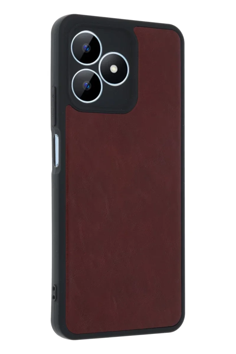 Realme Note 50 4G Kılıf Aras Deri Kapak - Bordo