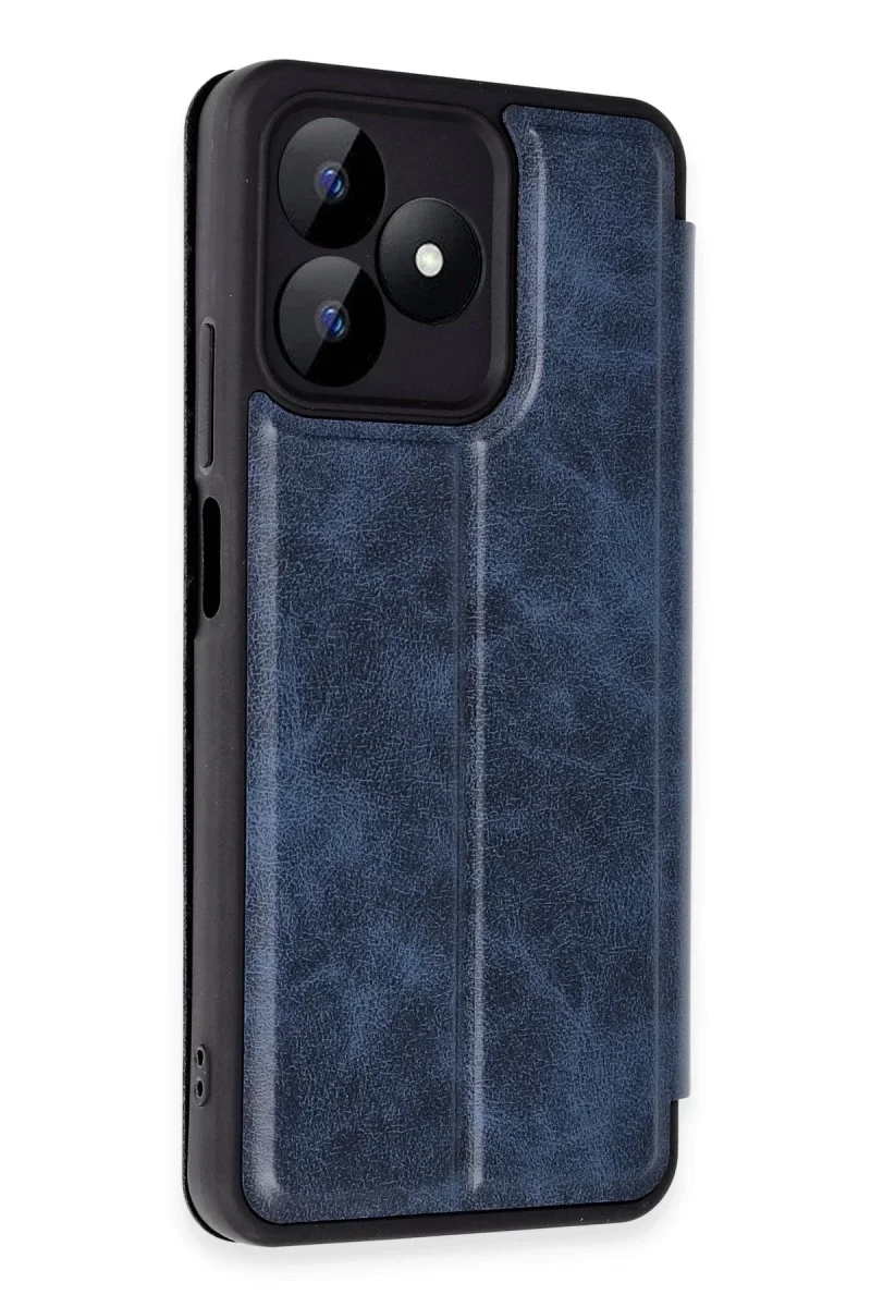 Realme Note 50 4G Kılıf Flip Cover - Lacivert Realme Note 50 4G Kılıf Flip Cover - Lacivert