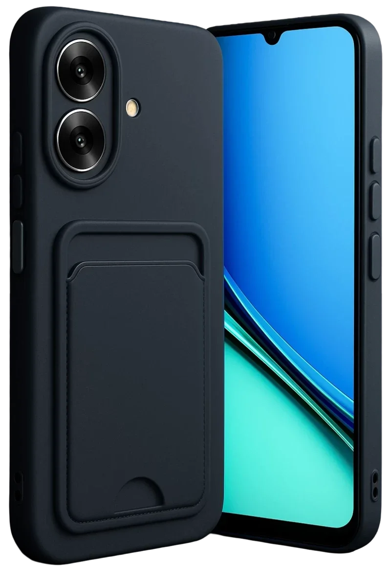 Realme Note 60 Kelvin Kartvizitli Silikon - Siyah Realme Note 60 Kelvin Kartvizitli Silikon - Siyah