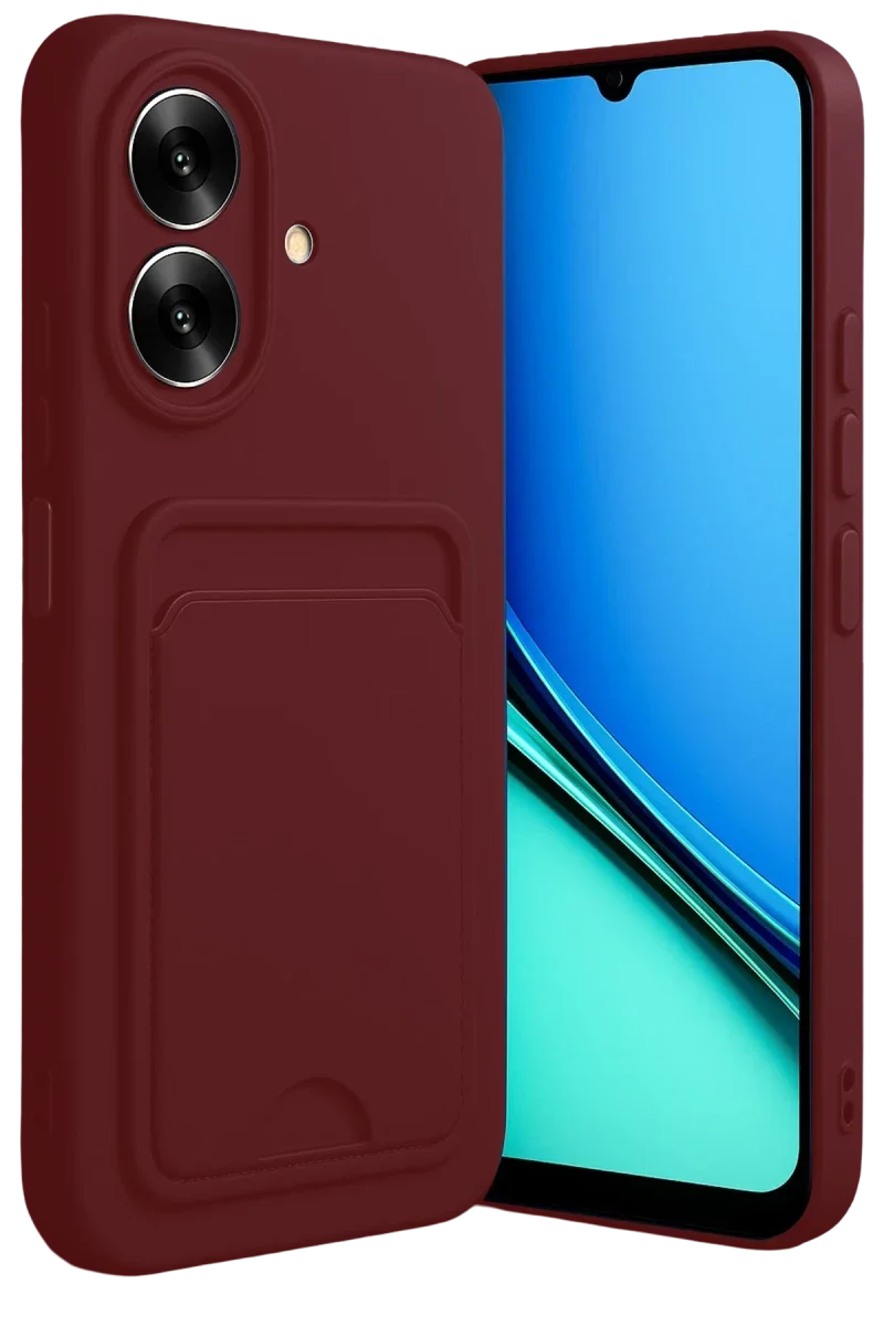 Realme Note 60 Kelvin Kartvizitli Silikon - Bordo Realme Note 60 Kelvin Kartvizitli Silikon - Bordo