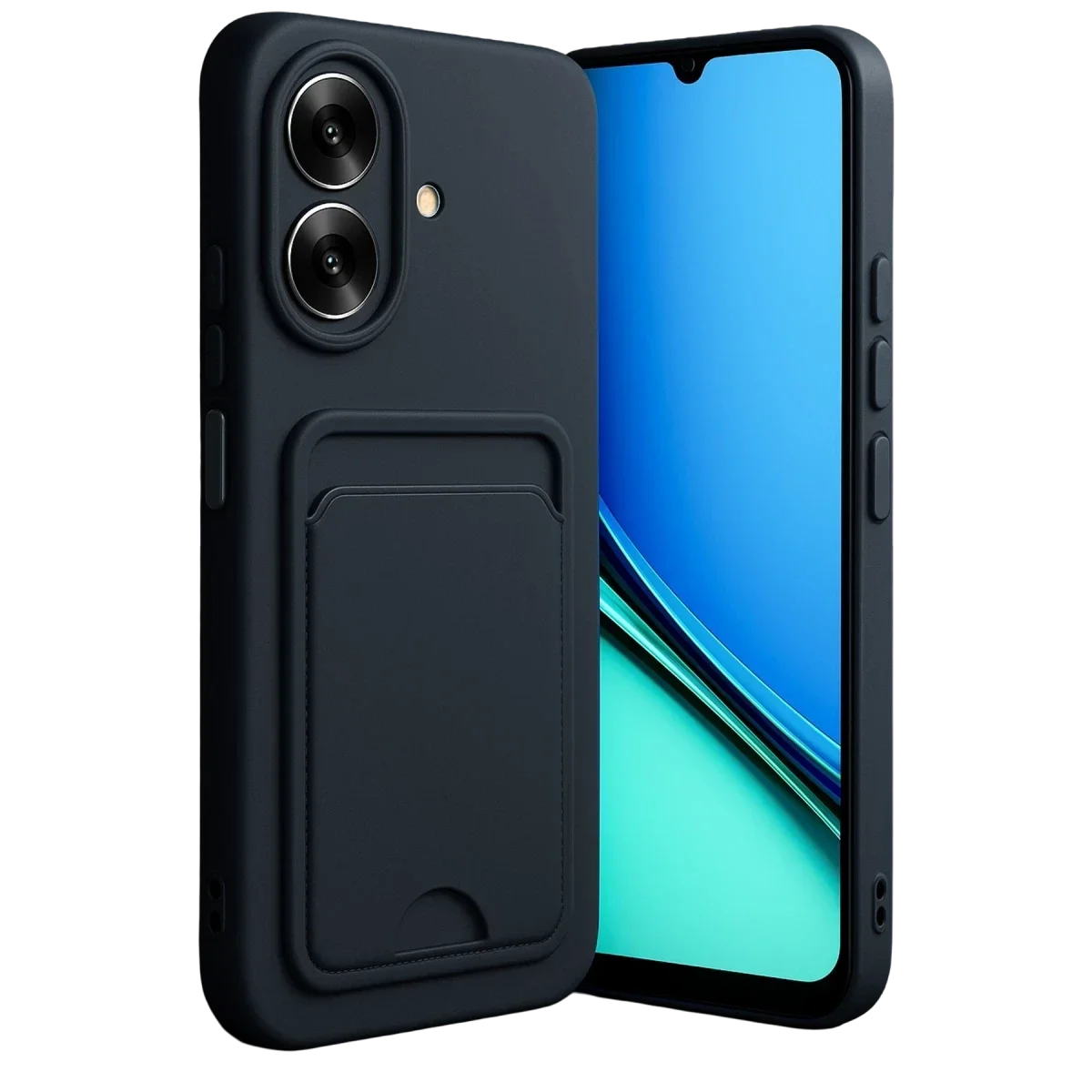 Realme Note 60 Kelvin Kartvizitli Silikon - Siyah Realme Note 60 Kelvin Kartvizitli Silikon - Siyah