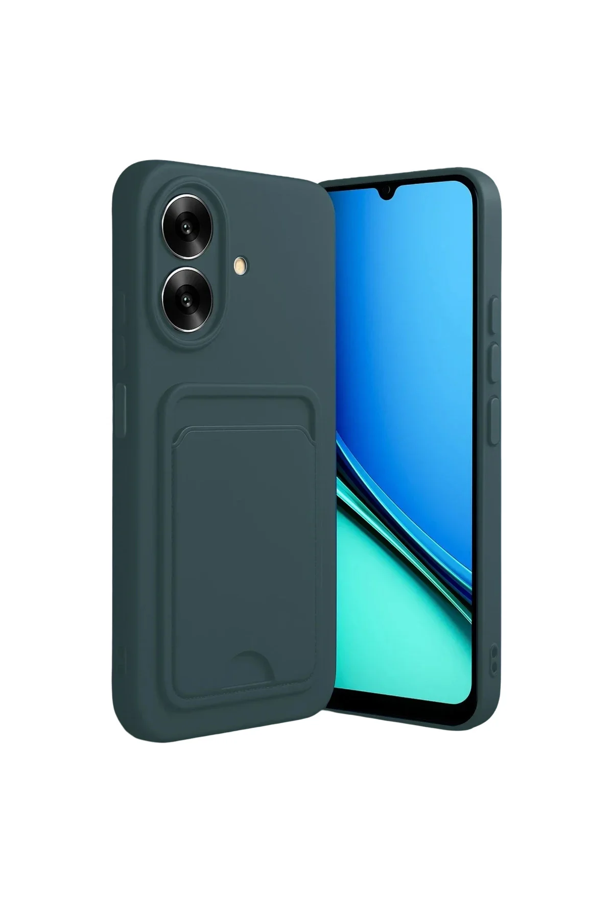 Realme Note 60 Kelvin Kartvizitli Silikon - Koyu Yeşil Realme Note 60 Kelvin Kartvizitli Silikon - Koyu Yeşil