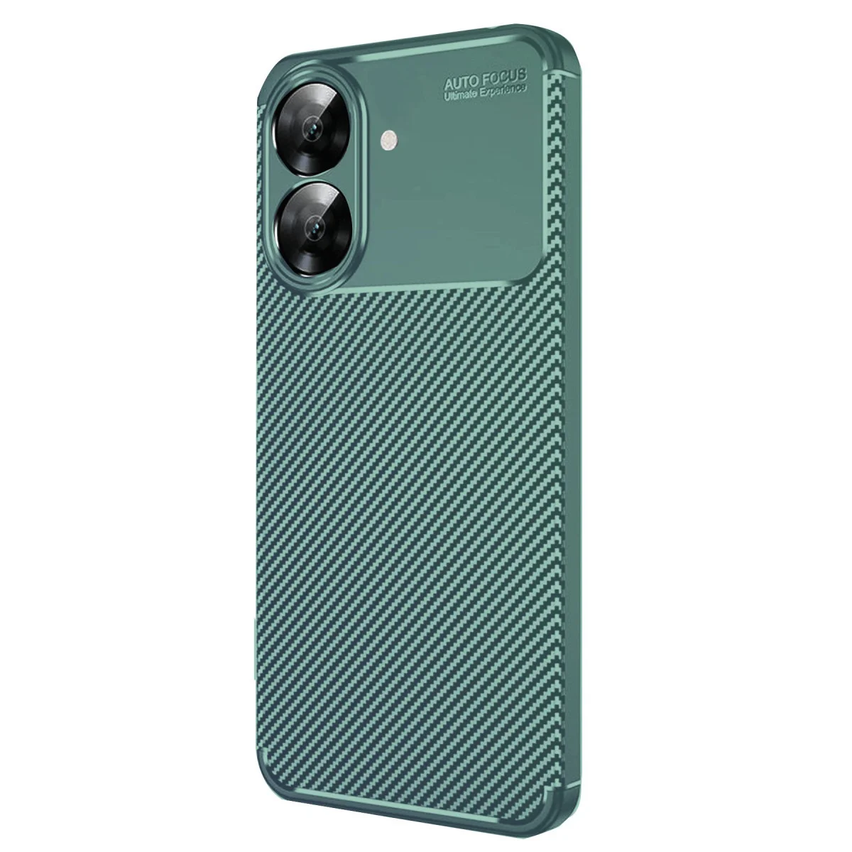 Realme Note 60 Kılıf - Auto Focus Karbon Kapak | Koyu Yeşil Darbe Korumalı