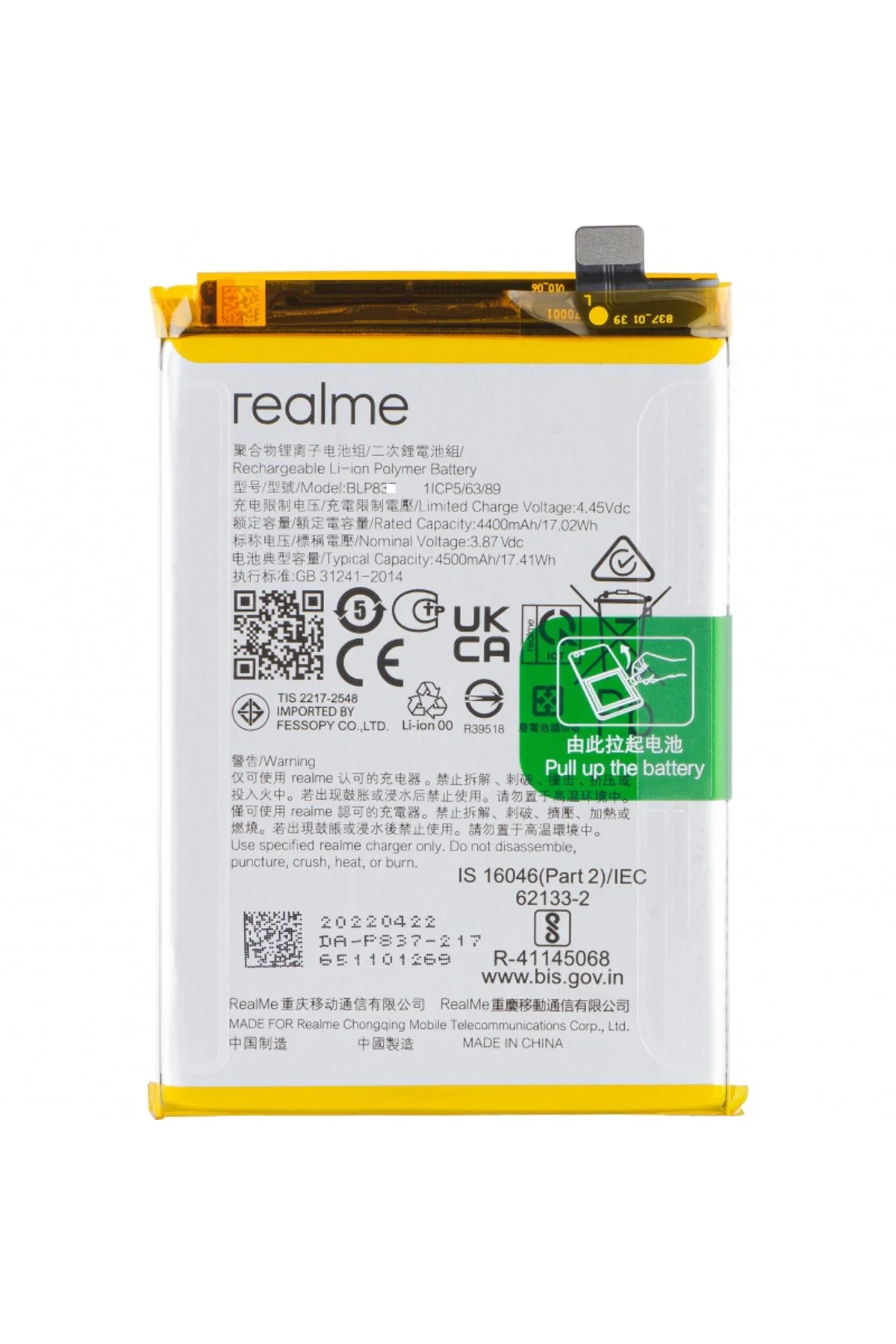 Realme X7 Pil Batarya BLP833