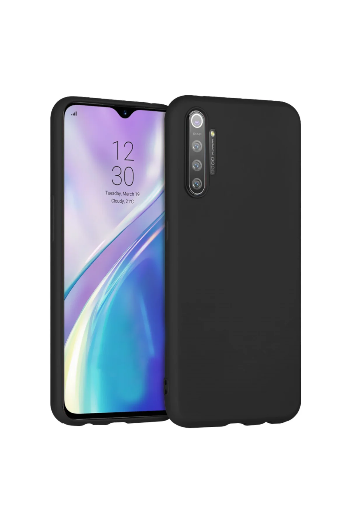 Realme XT İnce Mat Silikon Kılıf Siyah