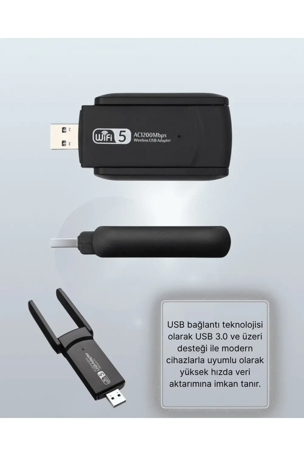 Realtek Chipsetli 5G Destekli Yüksek Hızlı Ağ Adaptörü