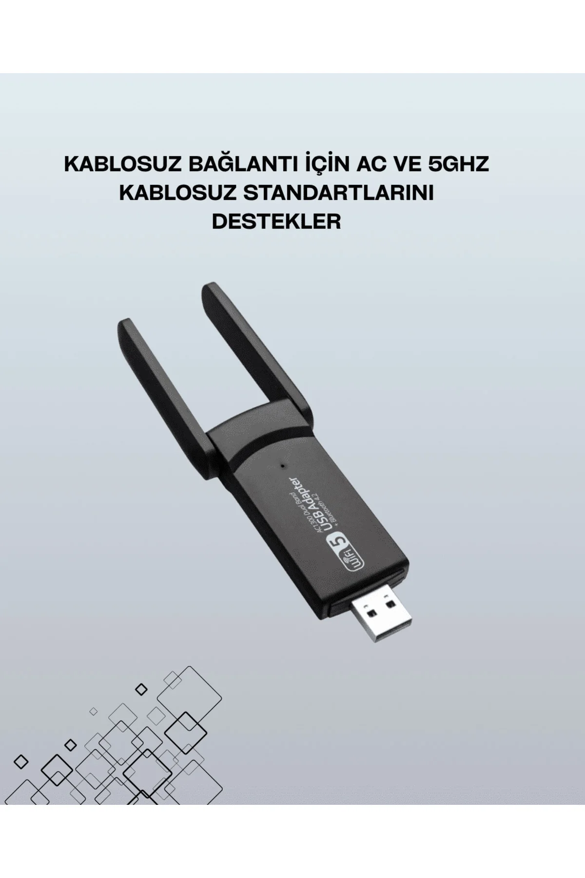 Realtek Chipsetli 5G Destekli Yüksek Hızlı Ağ Adaptörü Realtek Chipsetli 5G Destekli Yüksek Hızlı Ağ Adaptörü - Görsel 2