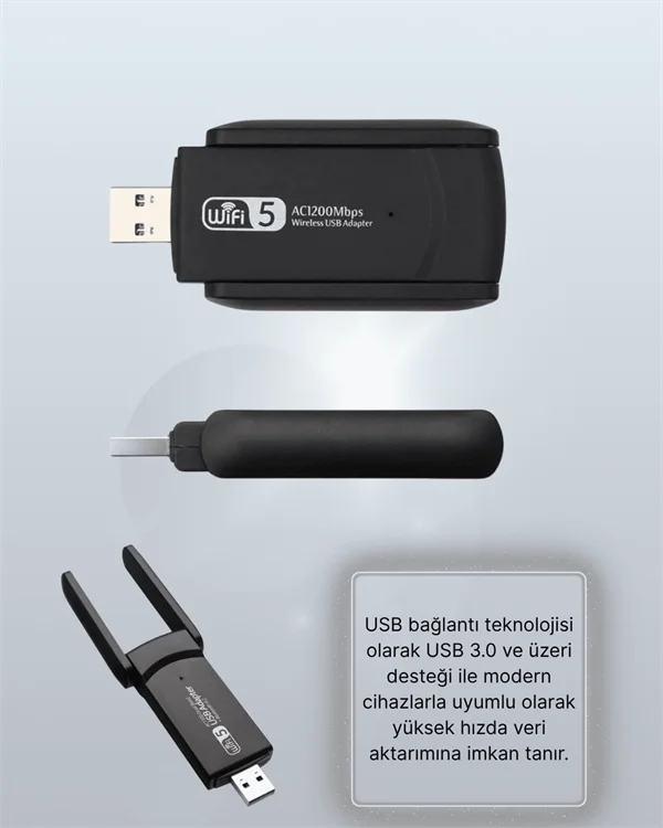 Realtek Chipsetli 5G Destekli Yüksek Hızlı Ağ Adaptörü