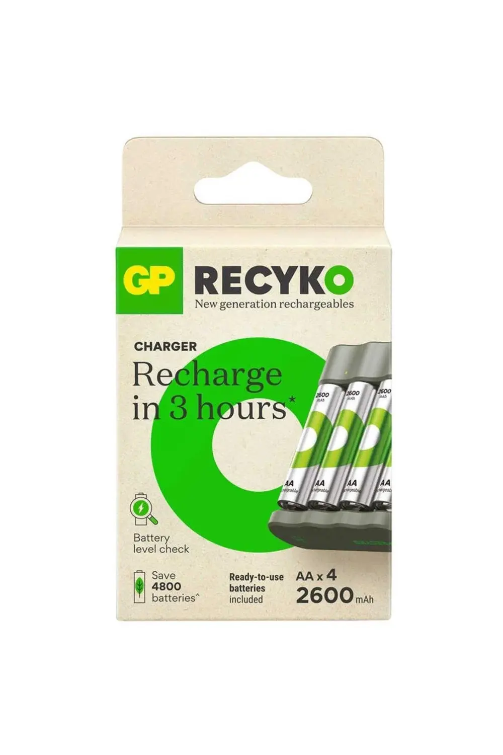 Recyko B441 4*2600 mAh R6 AA Pilli Şarj Cihazı (B441/270HCER21-2G