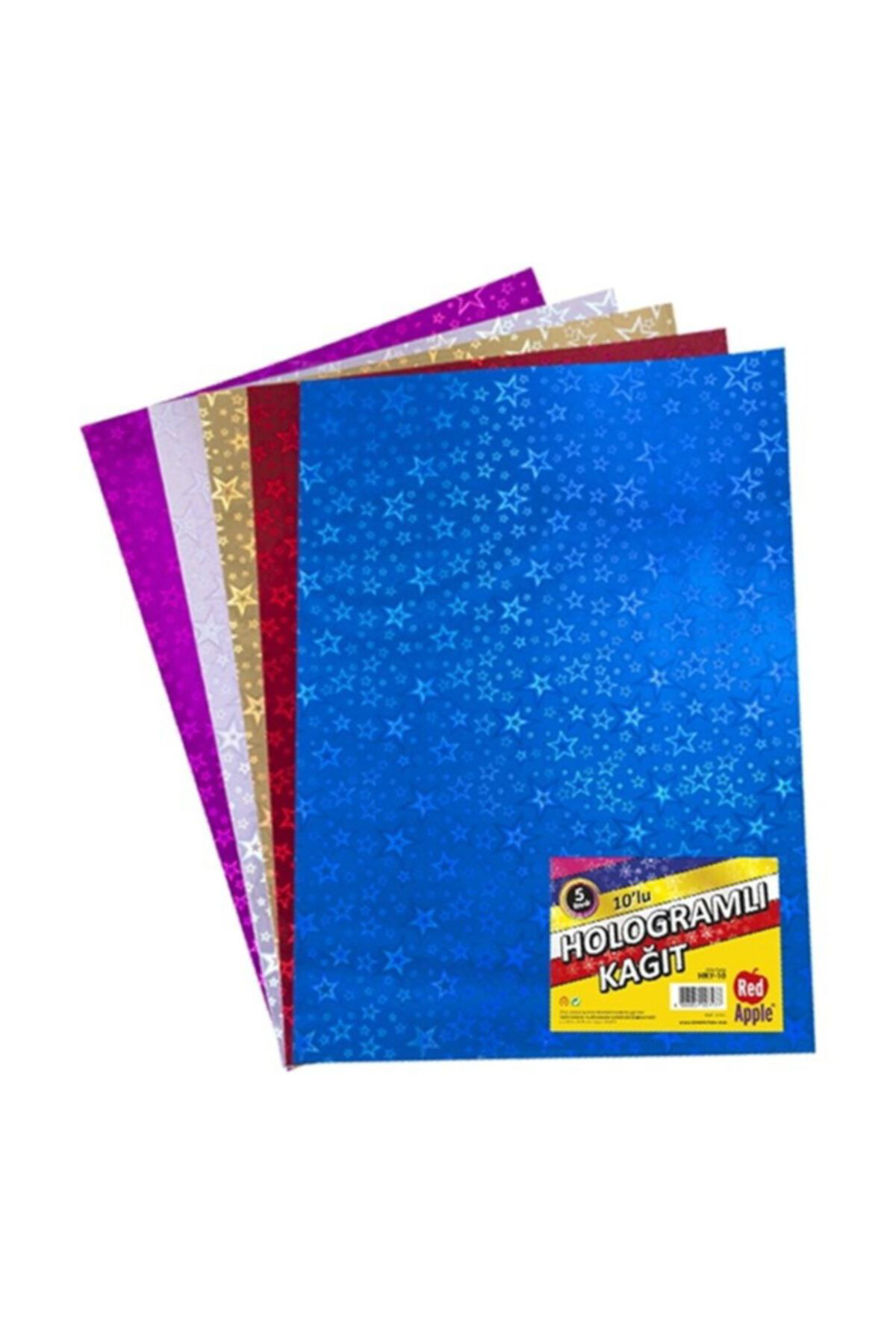 Red Apple A4 10'lu Yıldızlı Hologramlı Kağıt