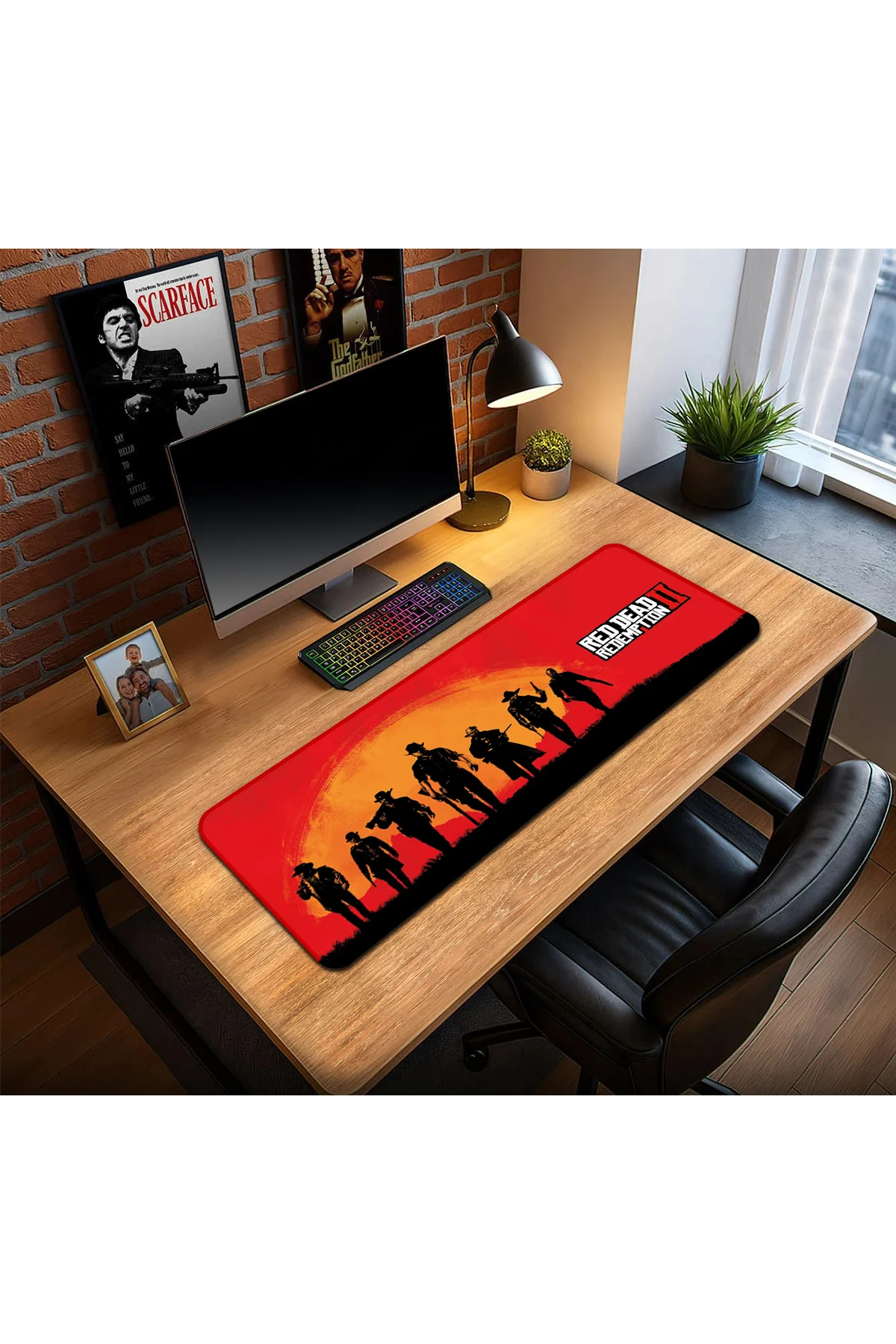 Red Dead Redemption Oyun Gaming Klavye Mouse Pad Masa Matı 70x30 