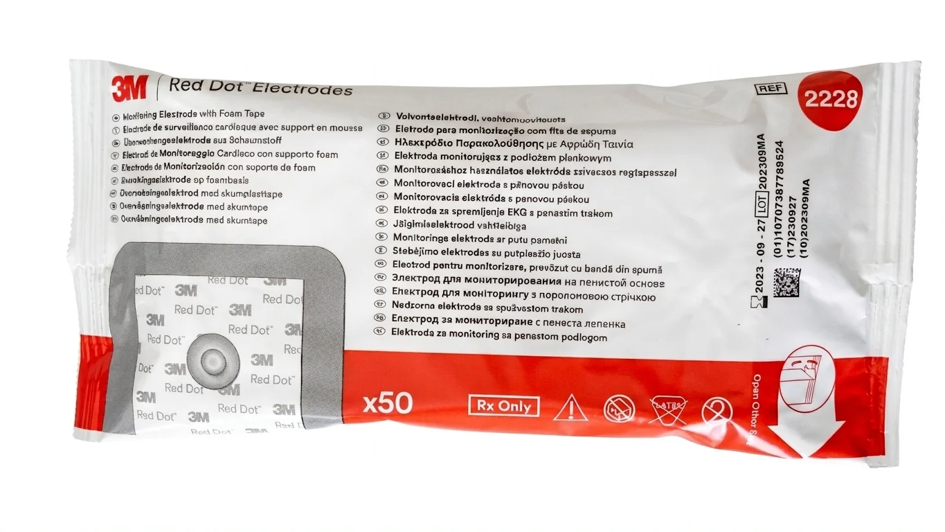 RED DOT 2228 Köpük EKG Elektrodu - 4cm x 3,3cm 50'li | Uzun Süreli İzleme Fiyatı, Yorumları ve Özellikleri
