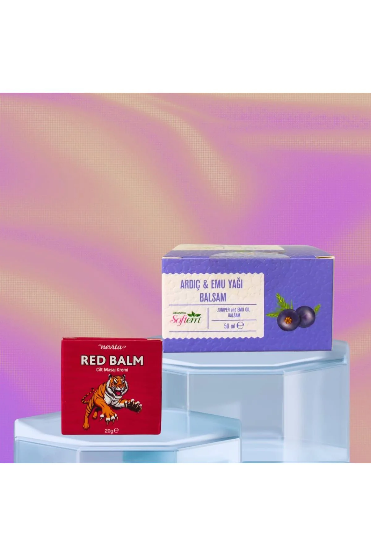 Red ısıtıcı masaj kremi ve Ardıç& Emu Yağı balsamı
