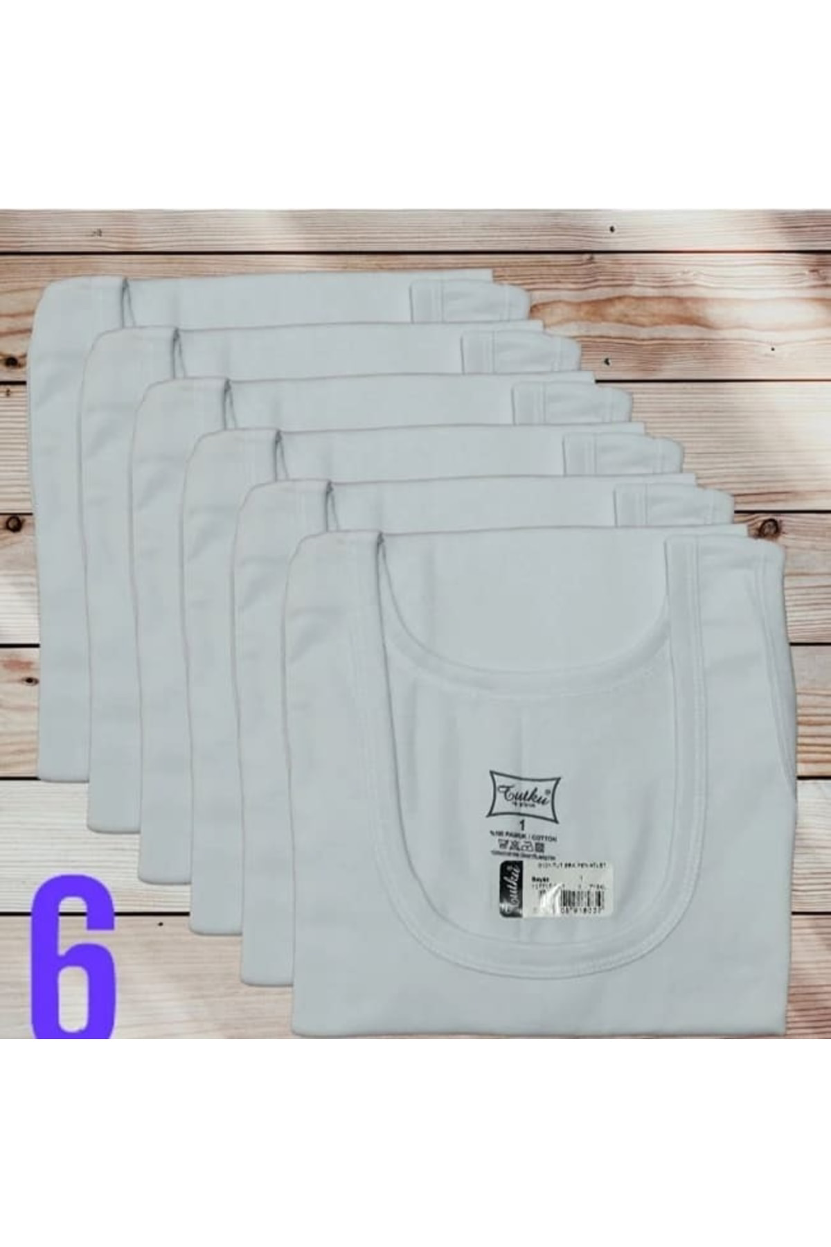 Red - Ma Erkek Atlet %100 Pamuklu 6 Lı Ter0101