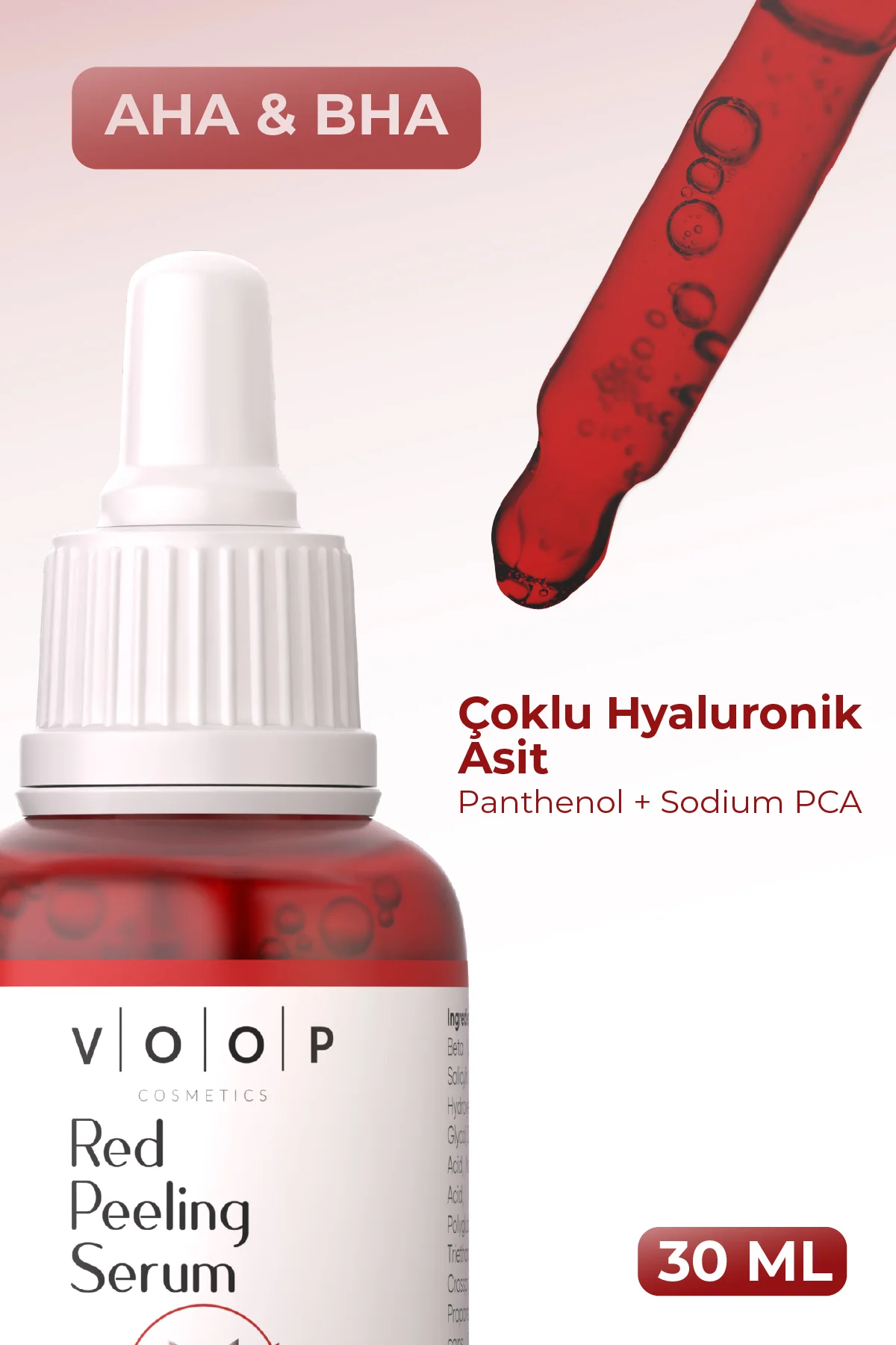 Red Peeling Serum 30 ml | Cilt Tonu Eşitleyici Ve Yenileyici | %10 Aha, %2 Bha