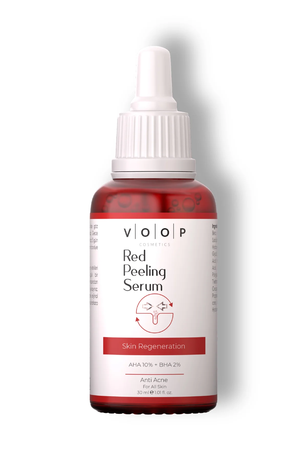 Red Peeling Serum 30 ml | Cilt Tonu Eşitleyici Ve Yenileyici | %10 Aha, %2 Bha