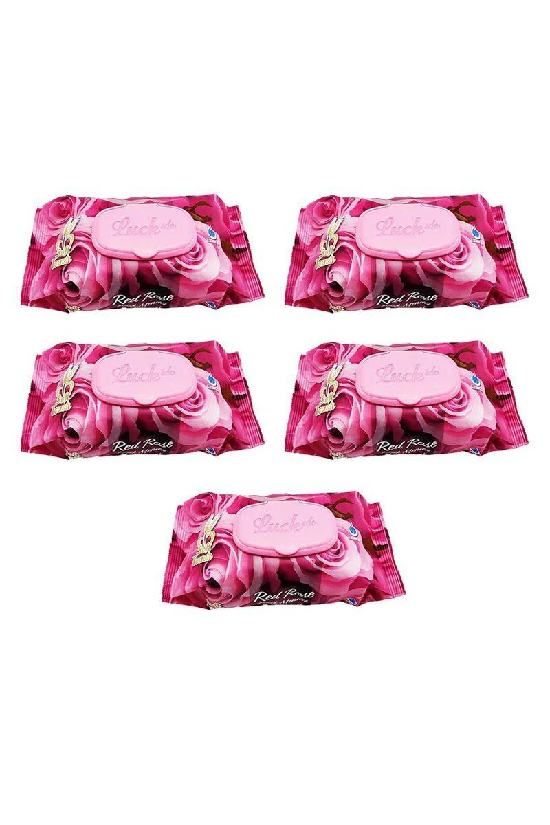 Red Rose Islak Havlu Mendil - 5 Paket 90'ar Adet Kapaklı Gül Kokulu Fiyatı, Yorumları ve Özellikleri