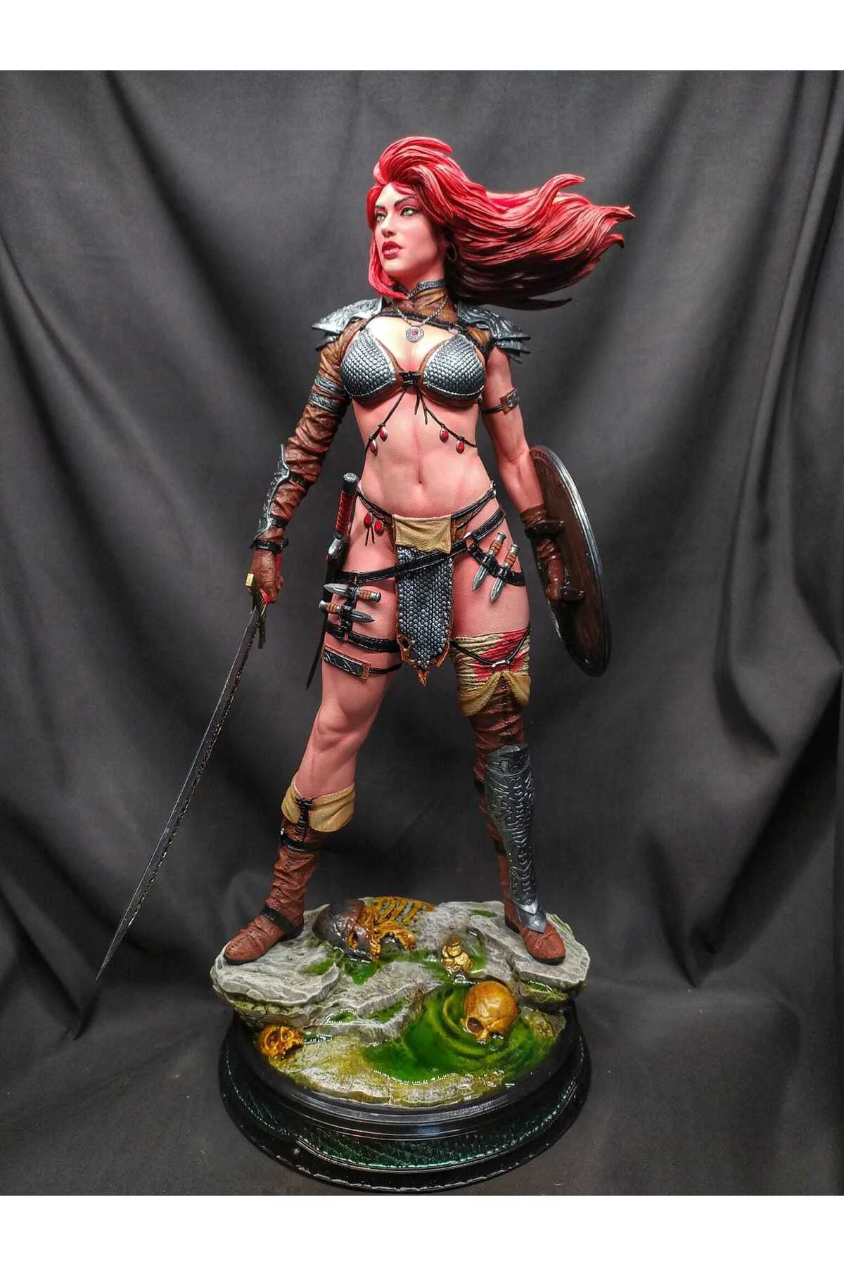 Red Sonja Conan Marvel 8K UHD Boyalı Figür 25 CM (BÜYÜK BOY)