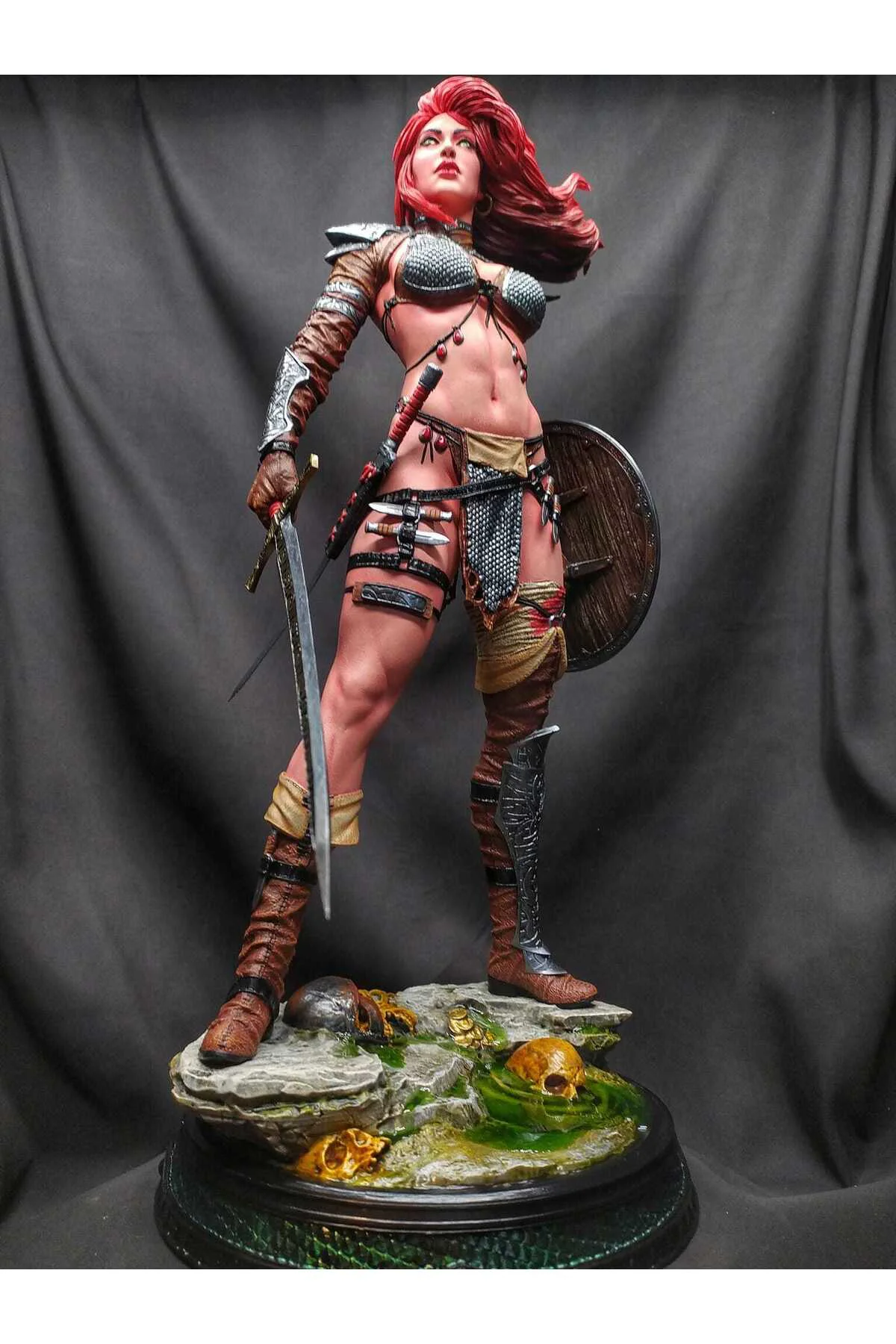 Red Sonja Conan Marvel 8K UHD Boyalı Figür 25 CM (BÜYÜK BOY)