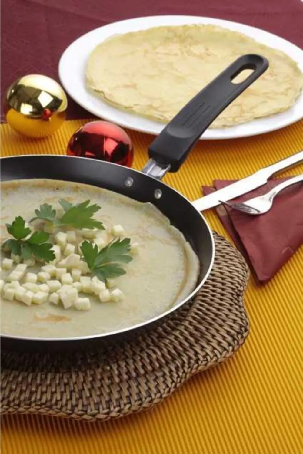 Redio 23 Cm Krep Tava, Kırmızı