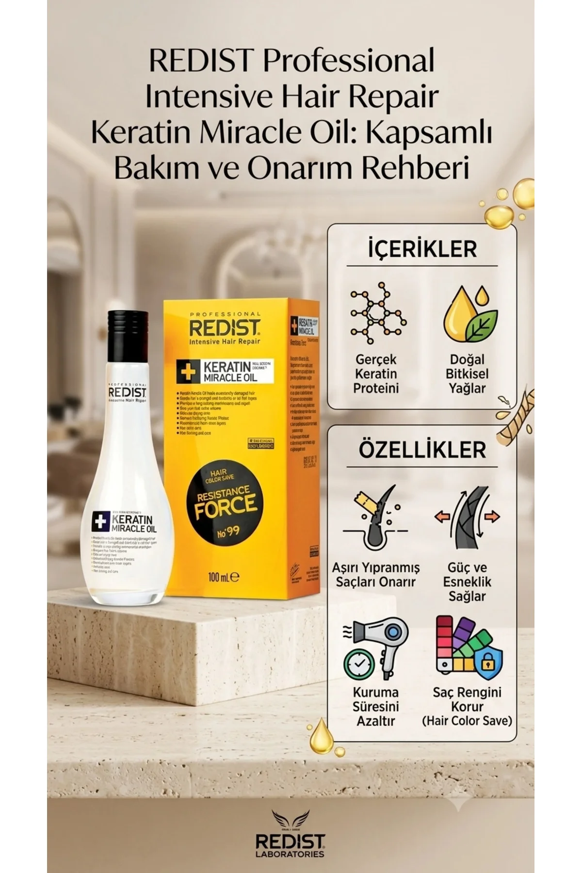 Redist Keratin Oil 100Ml Redist Keratin Oil 100Ml
