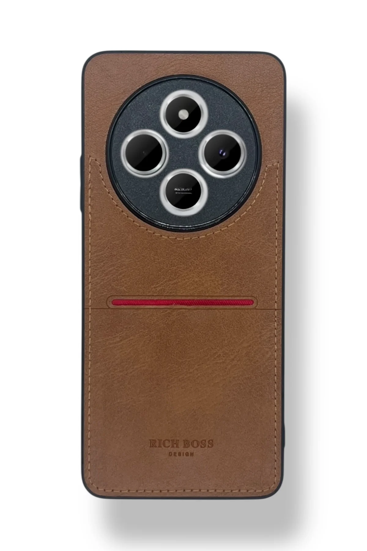 Redmi 14C Kartlıklı Rich Boss Lüx Deri Kılıf Lacivert