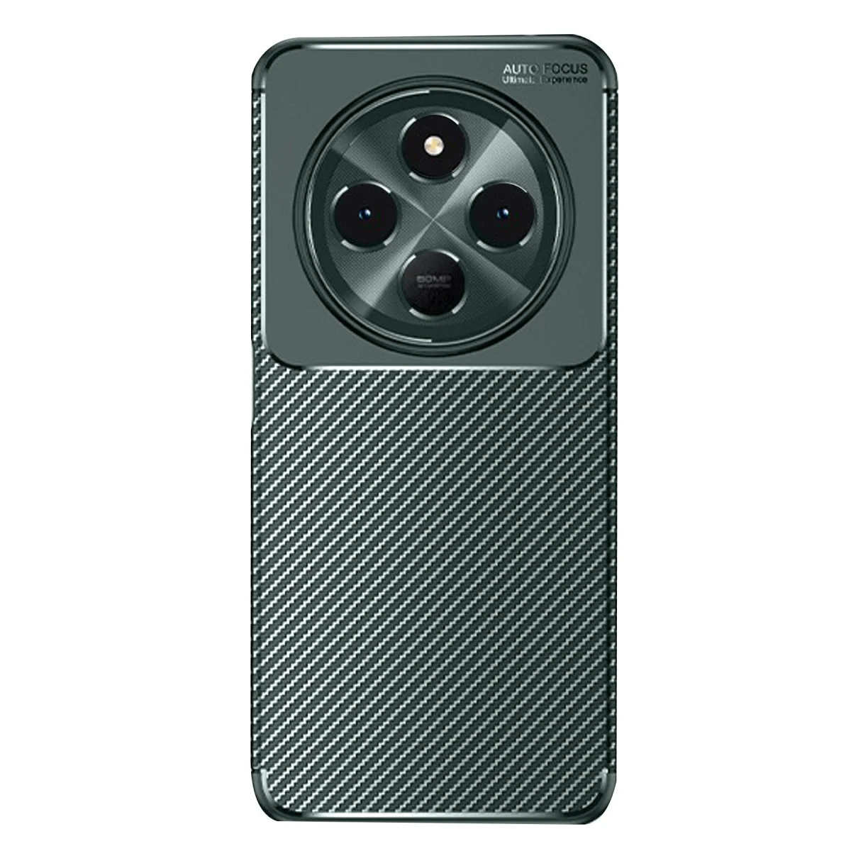 Redmi 14C Kılıf Auto Focus Karbon Kapak - Koyu Yeşil