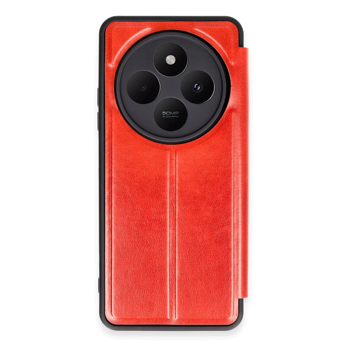 Redmi 14C Kırmızı Flip Cover - Şık Tasarım ve Kapsamlı Koruma