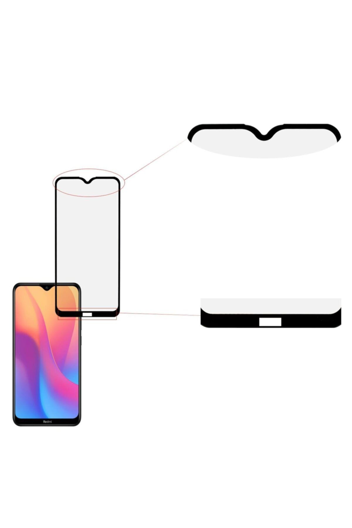 Redmi 8a Uyumlu Siyah Seramik Nano Ekran Koruyucu Tam Kaplayan Kı