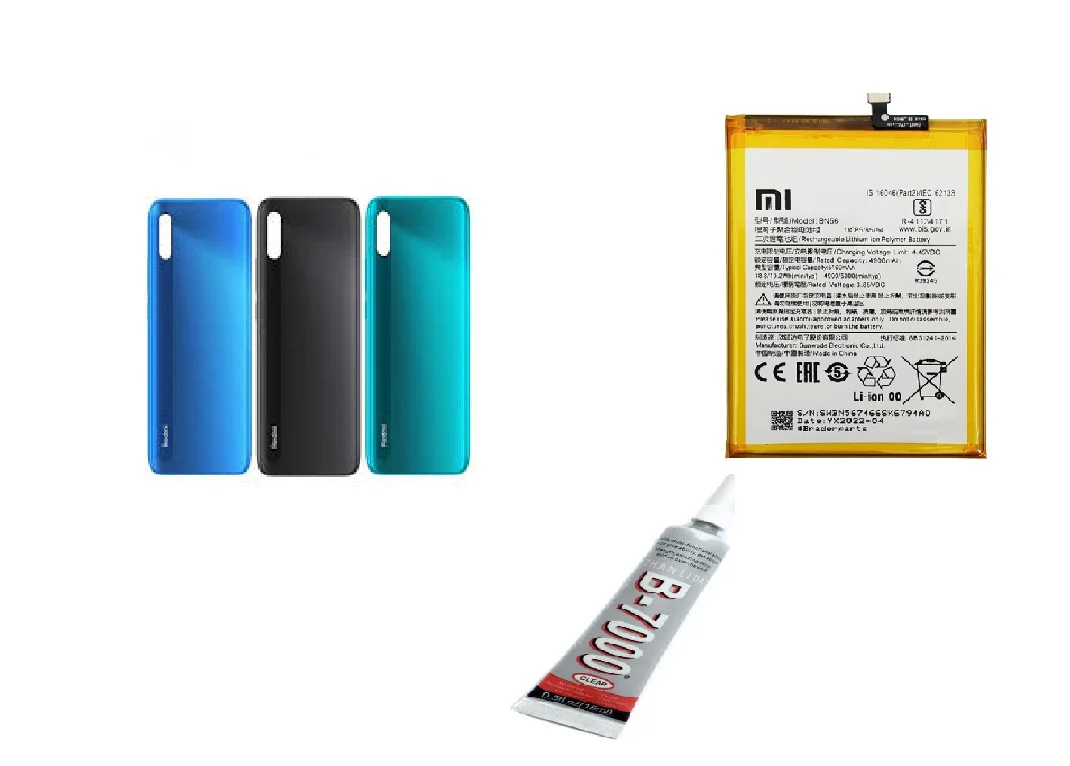 Redmi 9A Arka Batarya Kapağı ,batarya Ve B7000 Yap