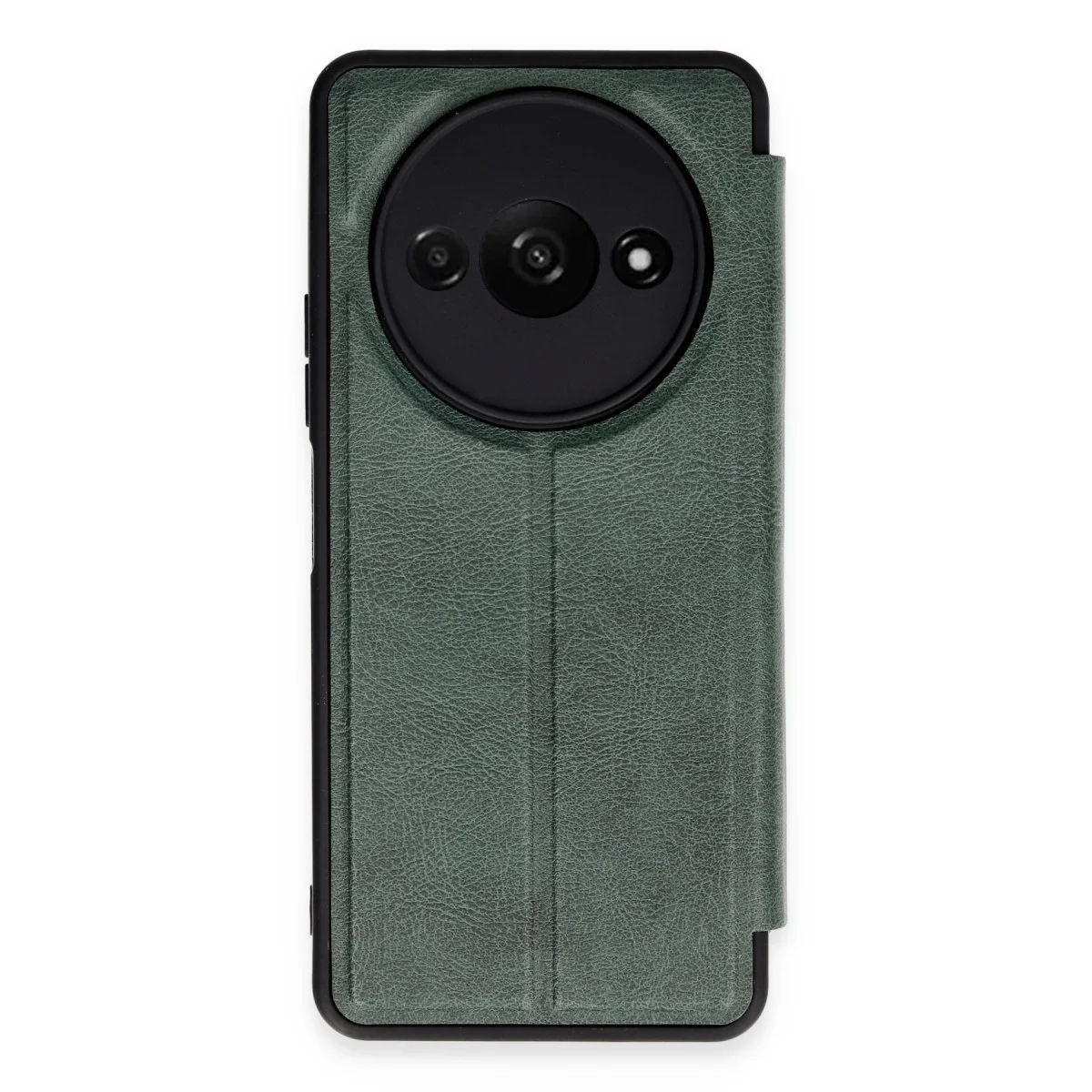 Redmi A3 4G Kılıf Flip Cover - Koyu Yeşil, Elegan Koruma ve Şık Tasarım