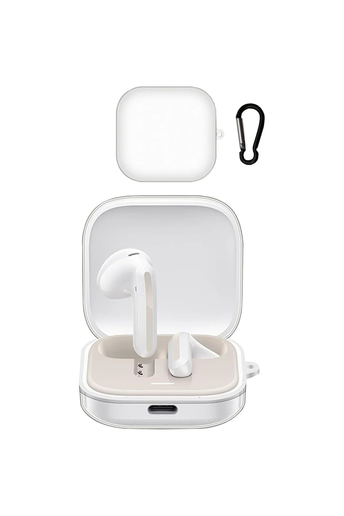 Redmi Buds 6 Active İle Uyumlu Silikon Renkli Kancalı Kılıf