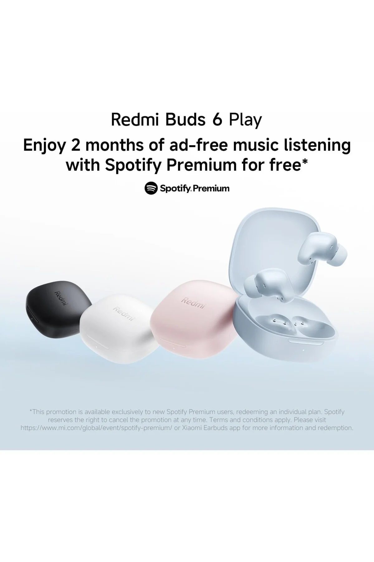 Redmi Buds 6 Play kulak içi kulaklık, 36 saat pil ömrü, 10 mm dinamik sürücü, 4 EQ