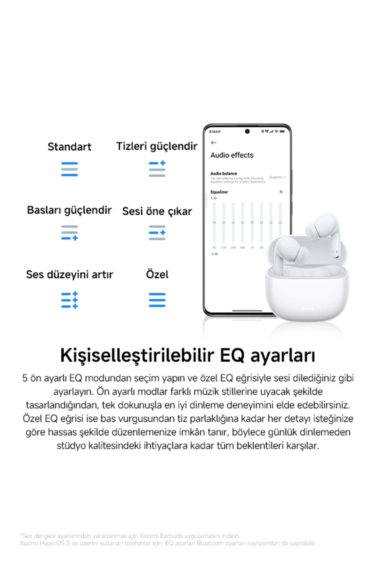 Redmi Buds 8 Lite Beyaz Kulakiçi Kulaklık TWS - ANC BT 5.4 (Xiaomi TR Garantili)