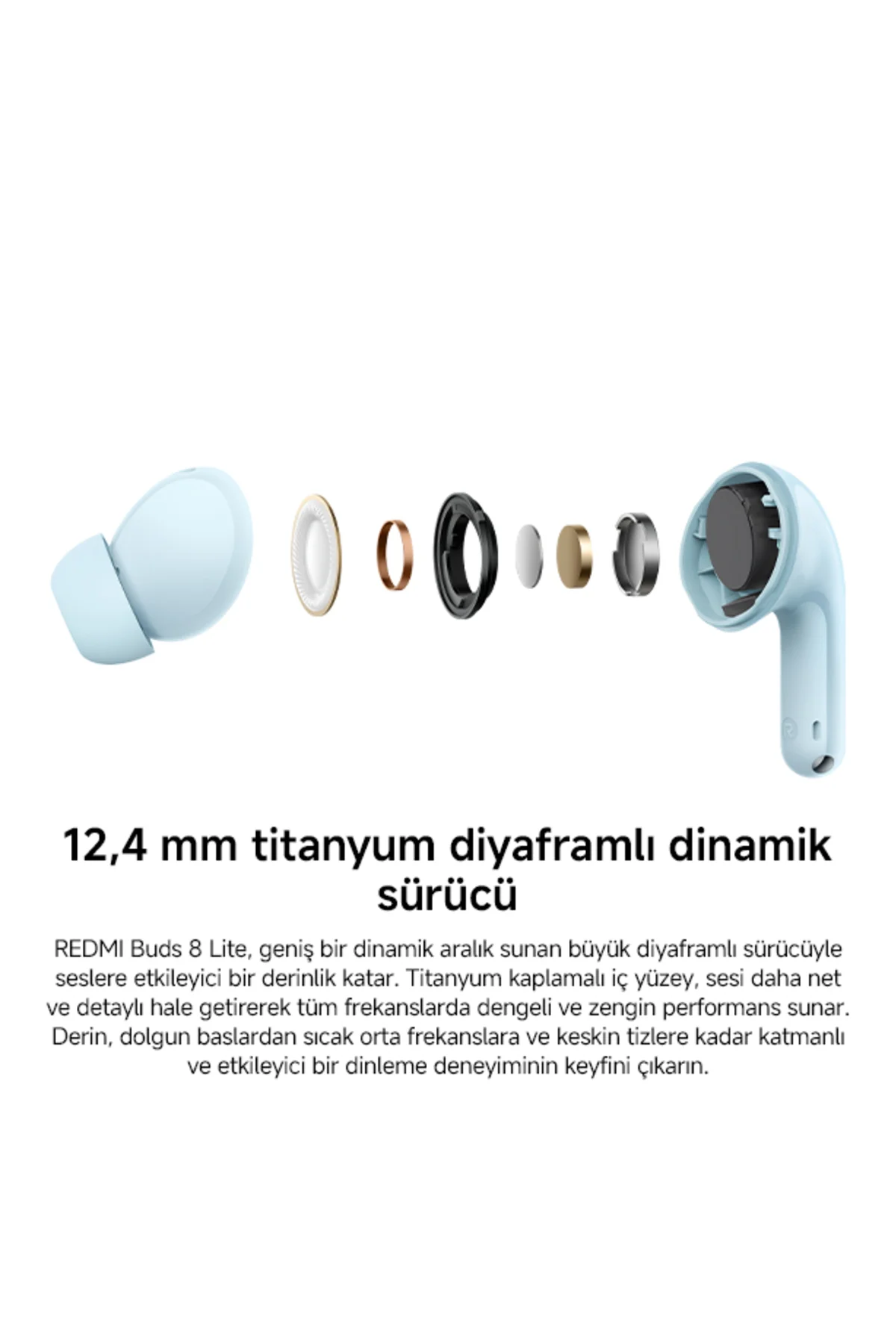 Redmi Buds 8 Lite Beyaz Kulakiçi Kulaklık TWS - ANC BT 5.4 (Xiaomi TR Garantili)