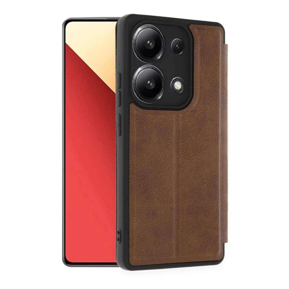 Redmi Note 13 4G Kılıf Flip Cover - Taba