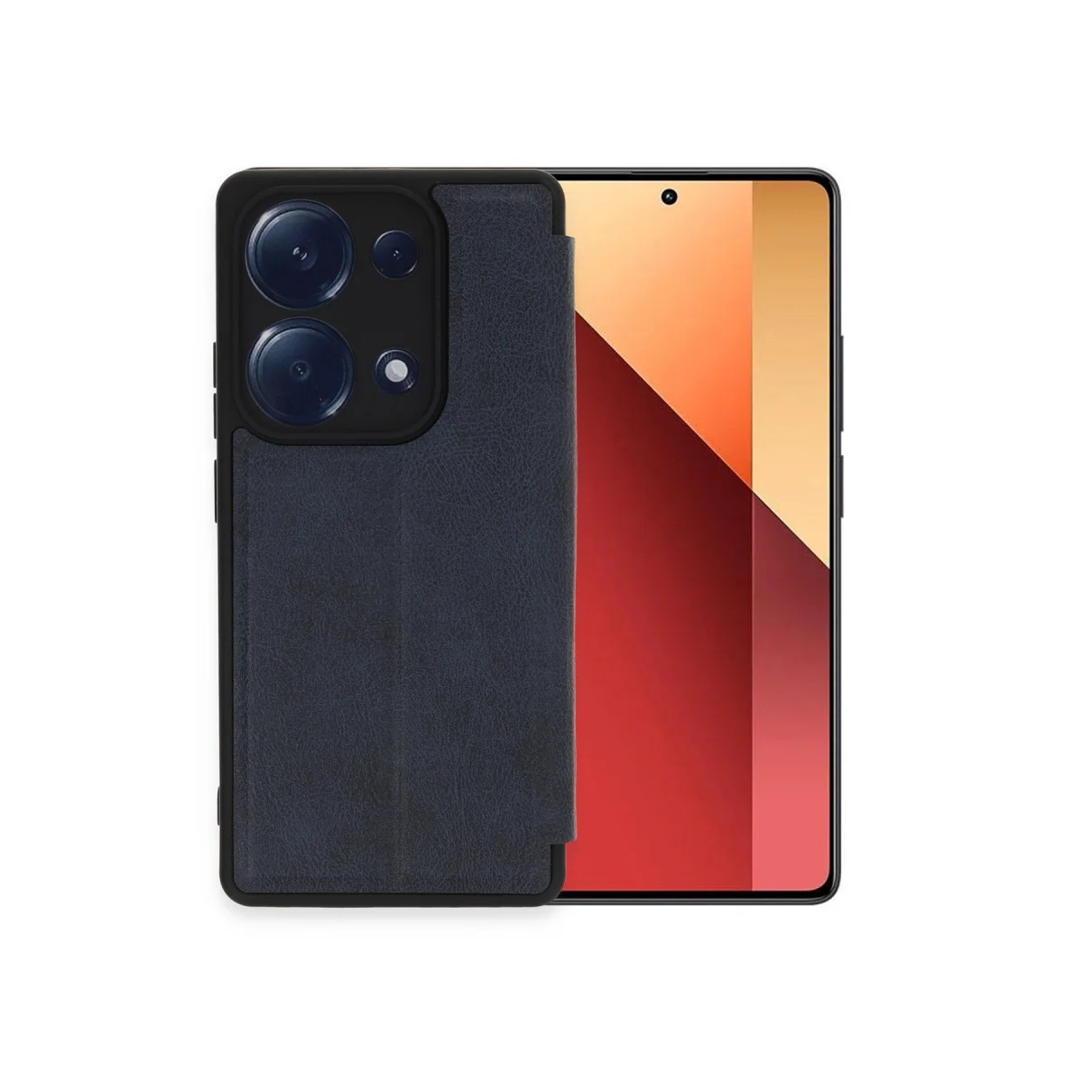 Redmi Note 13 Pro 4G Kılıf Flip Cover - Premium Lacivert Koruma