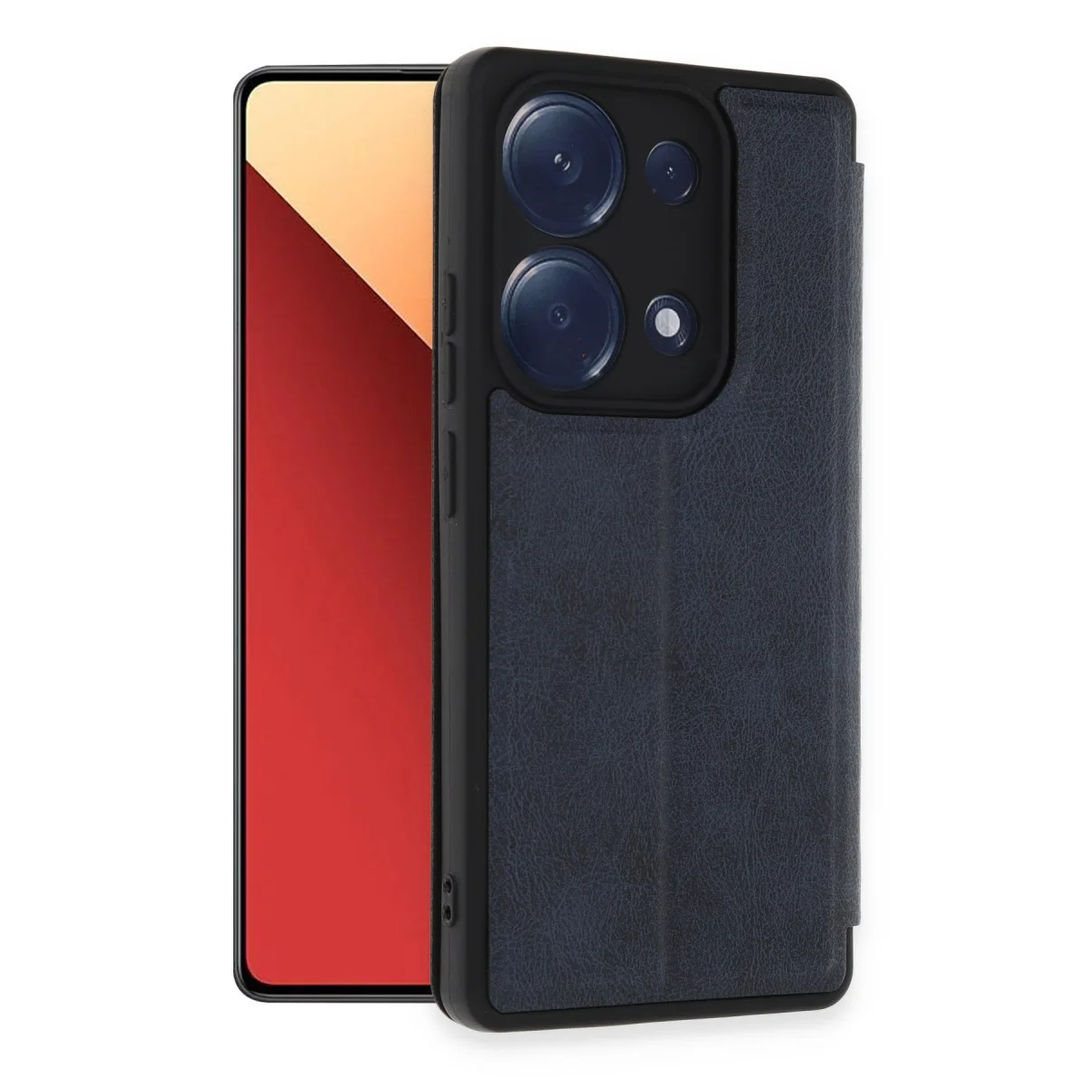 Redmi Note 13 Pro 4G Kılıf Flip Cover - Premium Lacivert Koruma