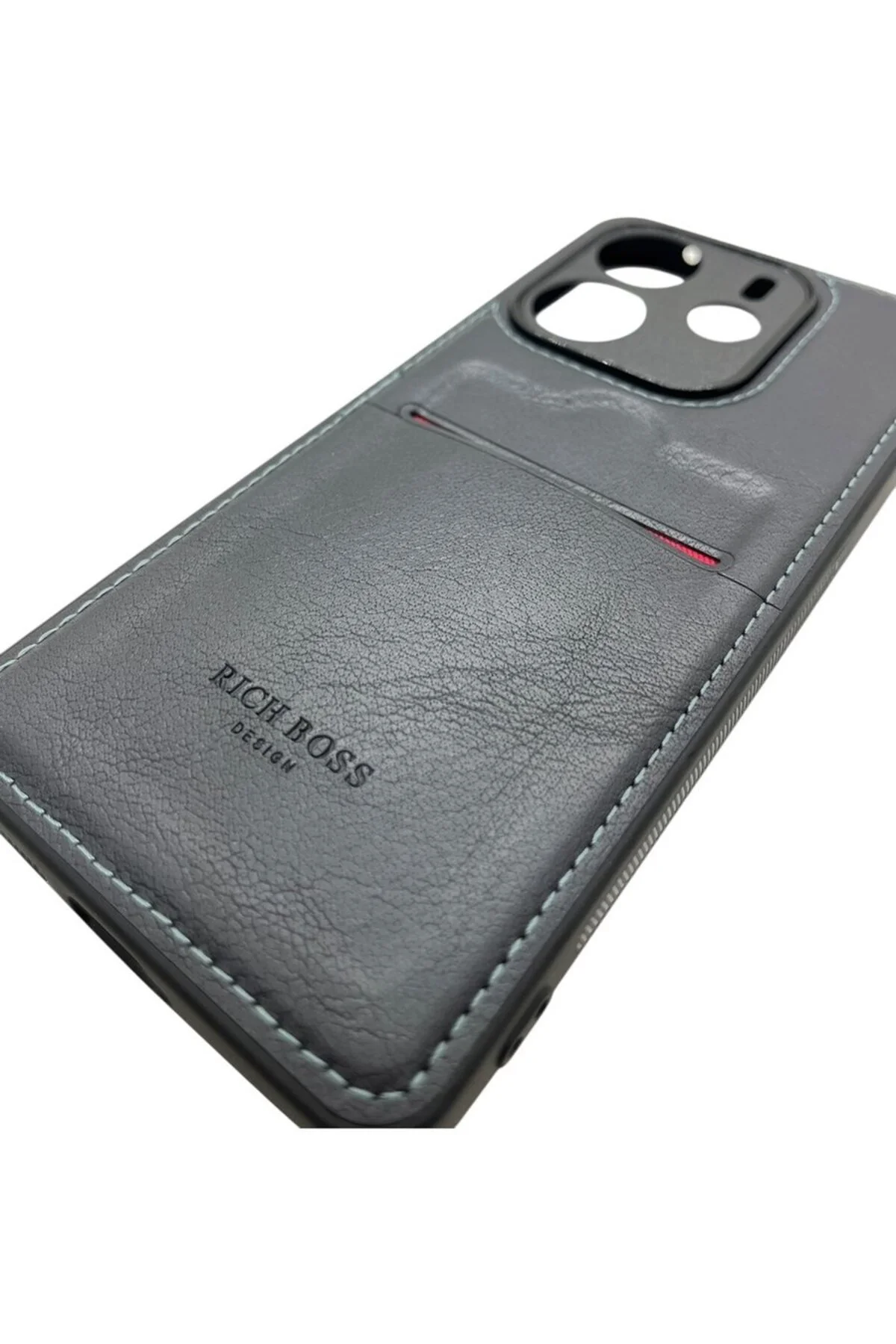 Redmi Note 14 4G Kartlıklı Rich Boss Lüx Deri Kılıf Açık Kahveren
