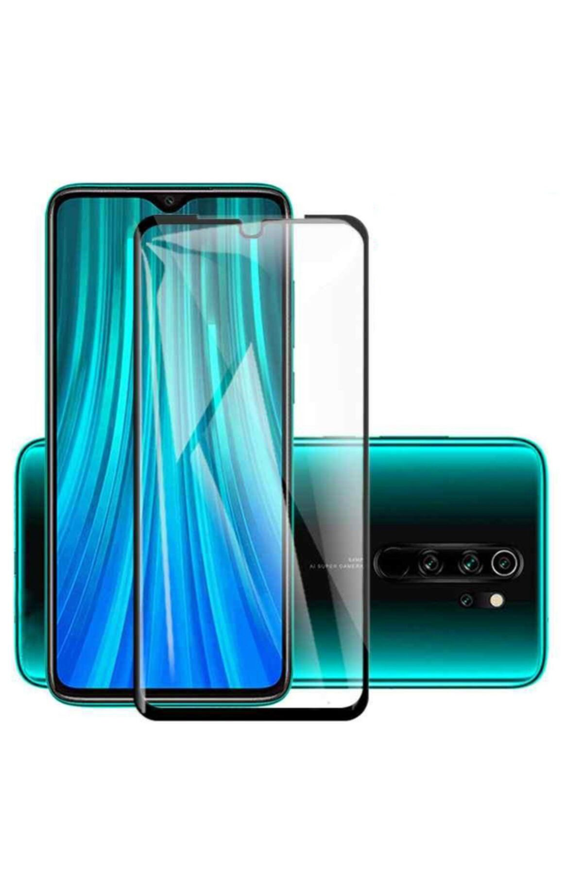 Redmi Note 8 Pro Tam Kaplayan 5d 6d 9d Kırılmaz Cam ( Siyah )