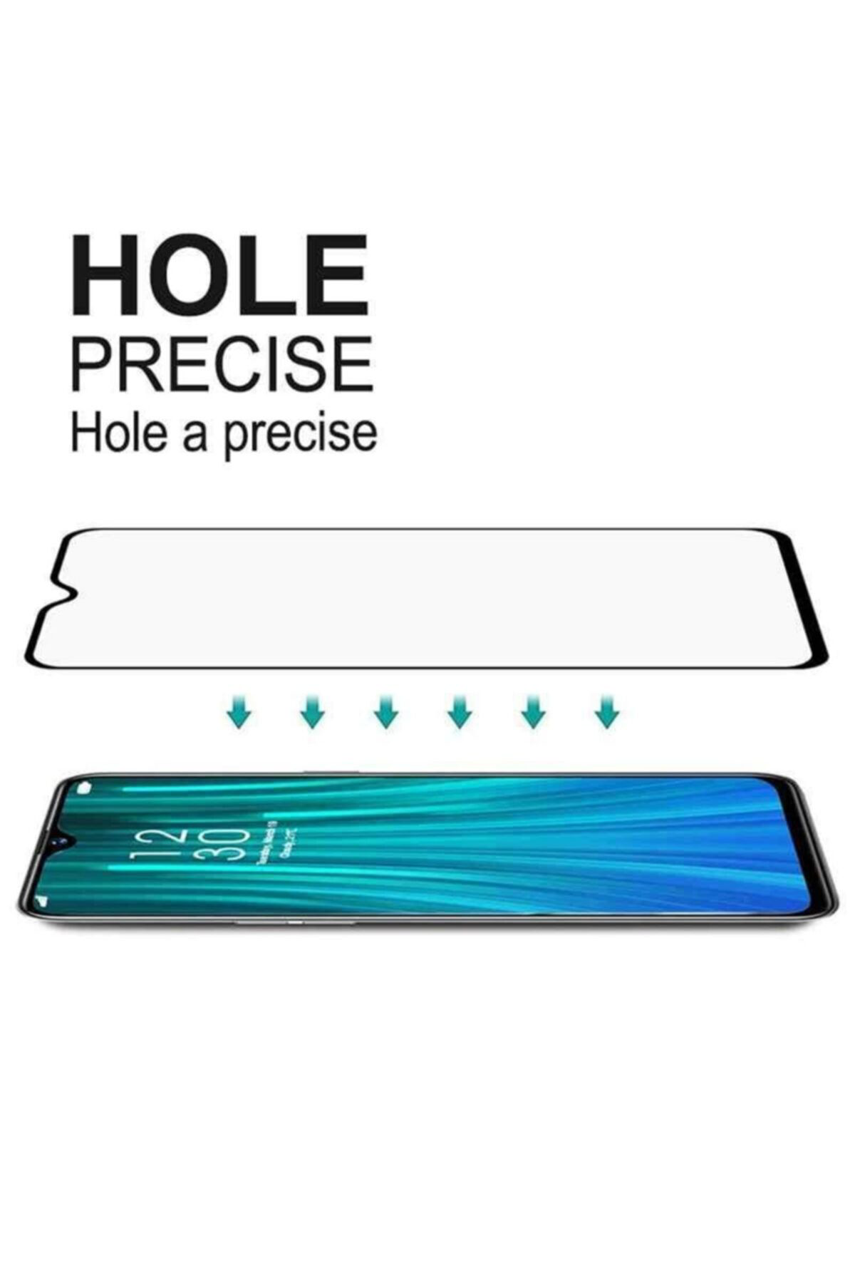 Redmi Note 8 Pro Tam Kaplayan 5d 6d 9d Kırılmaz Cam ( Siyah )