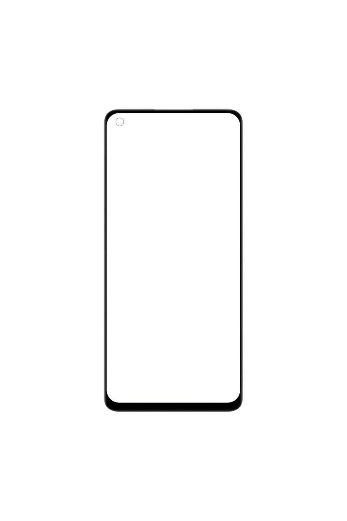 Redmi Note 9 Okalı Dokunmatik Ön Cam - EKRAN DEĞİLDİR Siyah
