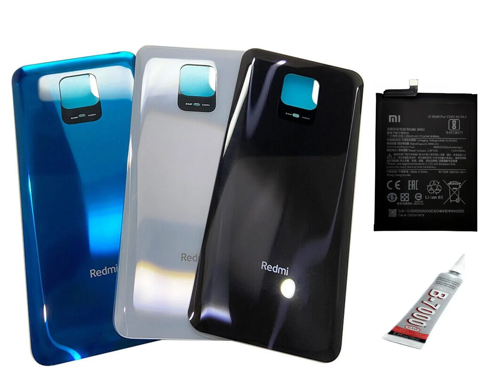 Redmi Note 9 Pro Arka Batarya Kapağı ,batarya Ve B