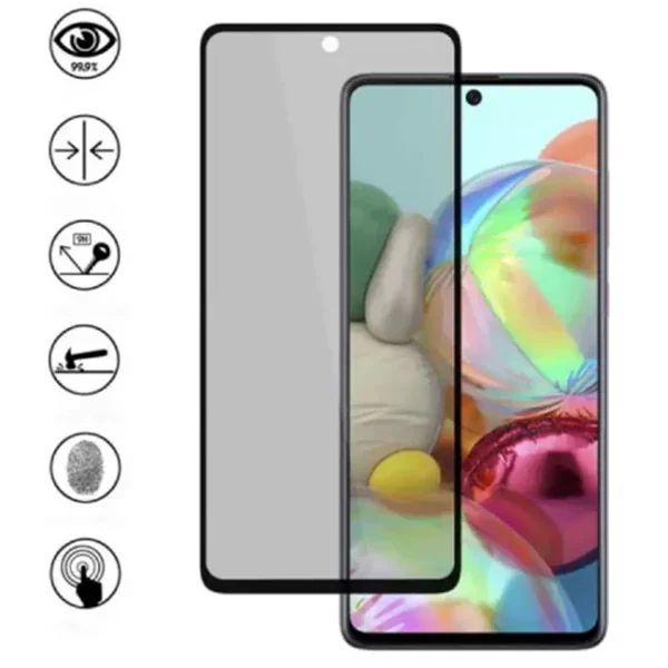 Redmi Note 9S/Note 9 Pro Gizlilik Camı - 3D Full Privacy Ekran Koruyucu