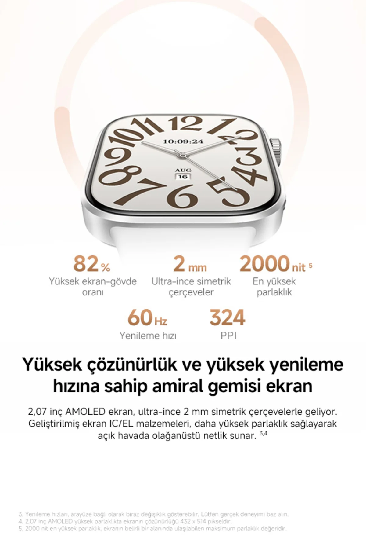Redmi Watch 6 Siyah Akıllı Saat Sesli Görüşme Özellikli (Xiaomi Türkiye Garantili) - Görsel 4