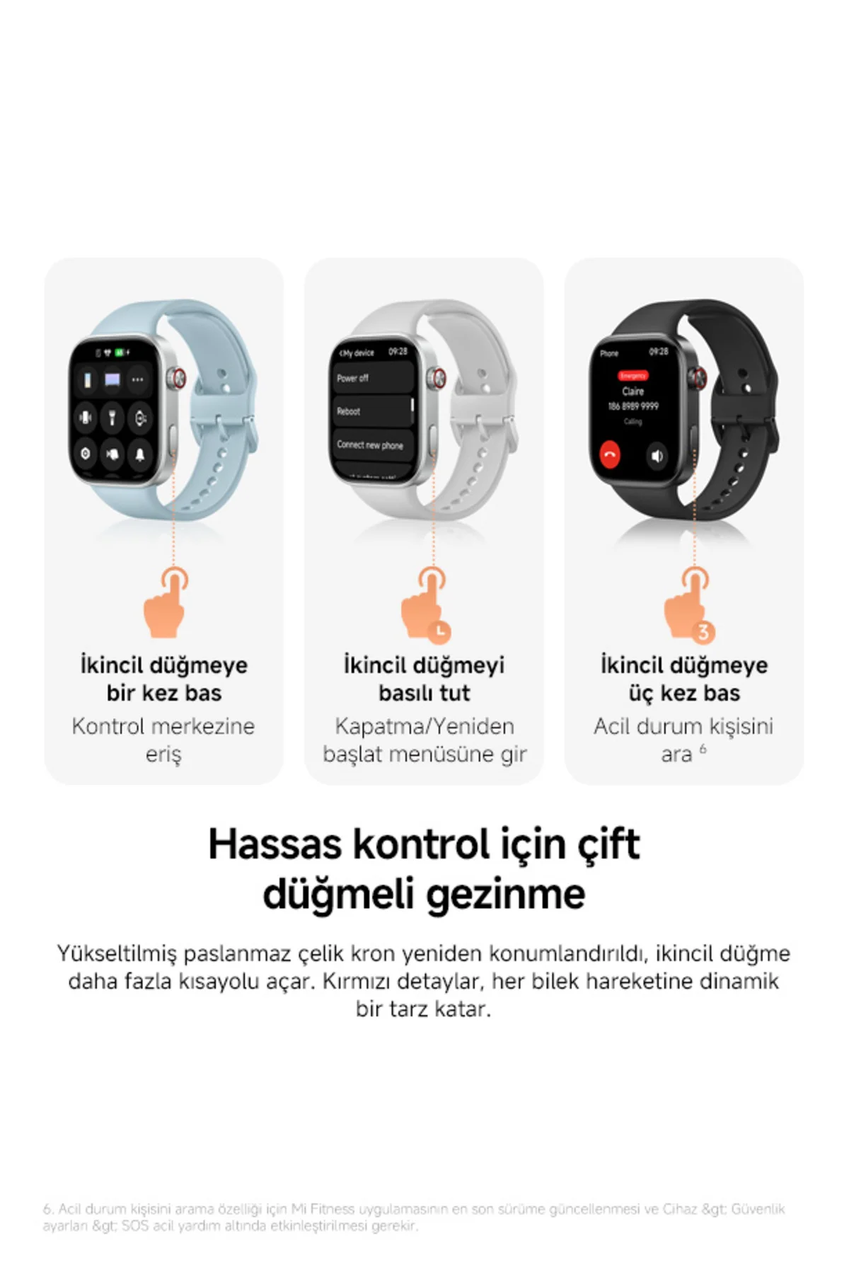Redmi Watch 6 Siyah Akıllı Saat Sesli Görüşme Özellikli (Xiaomi Türkiye Garantili) - Görsel 9