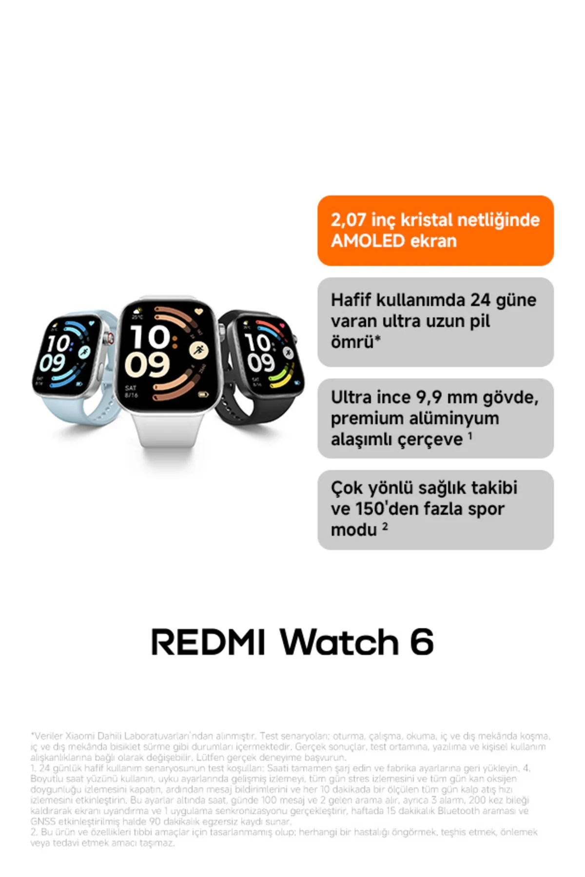 Redmi Watch 6 Siyah Akıllı Saat Sesli Görüşme Özellikli (Xiaomi Türkiye Garantili) - Görsel 2