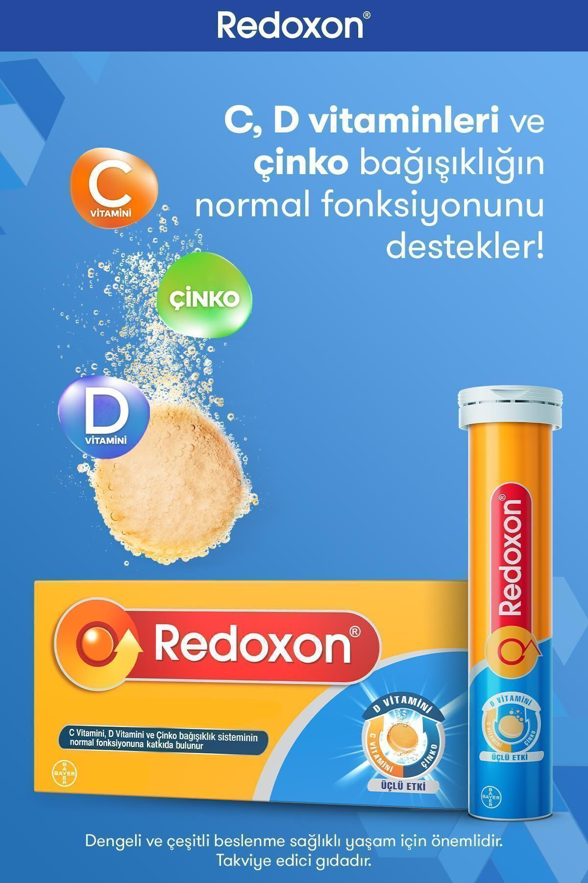 Redoxon  3'Lü Etkili 30 Efervesan Tablet