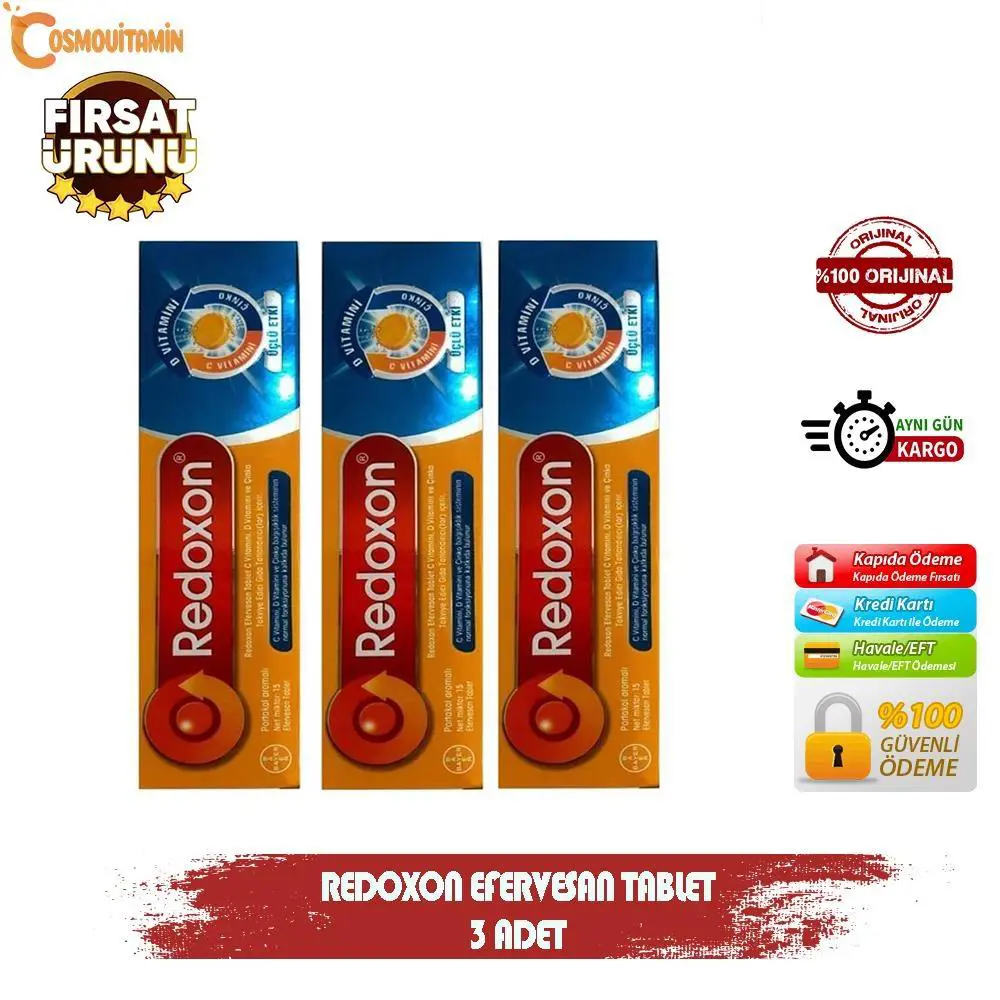 Redoxon 3'Lü Etkili 15 Efervesan Tablet 3 Adet